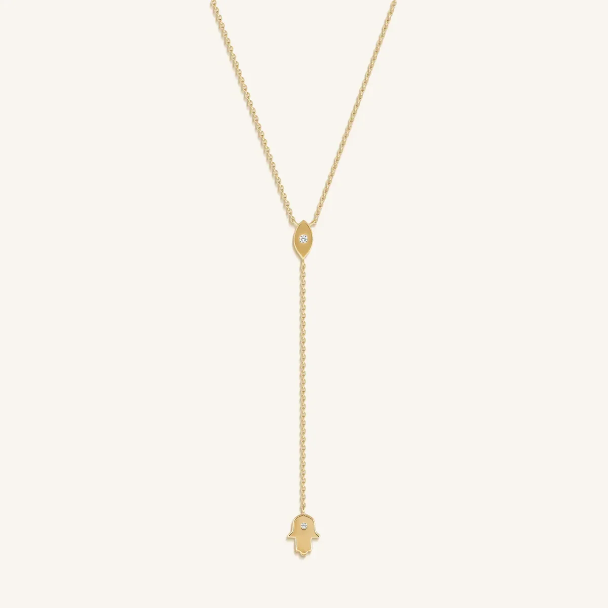 Gracious Guardian Gold Evil Eye & Hamsa Necklace