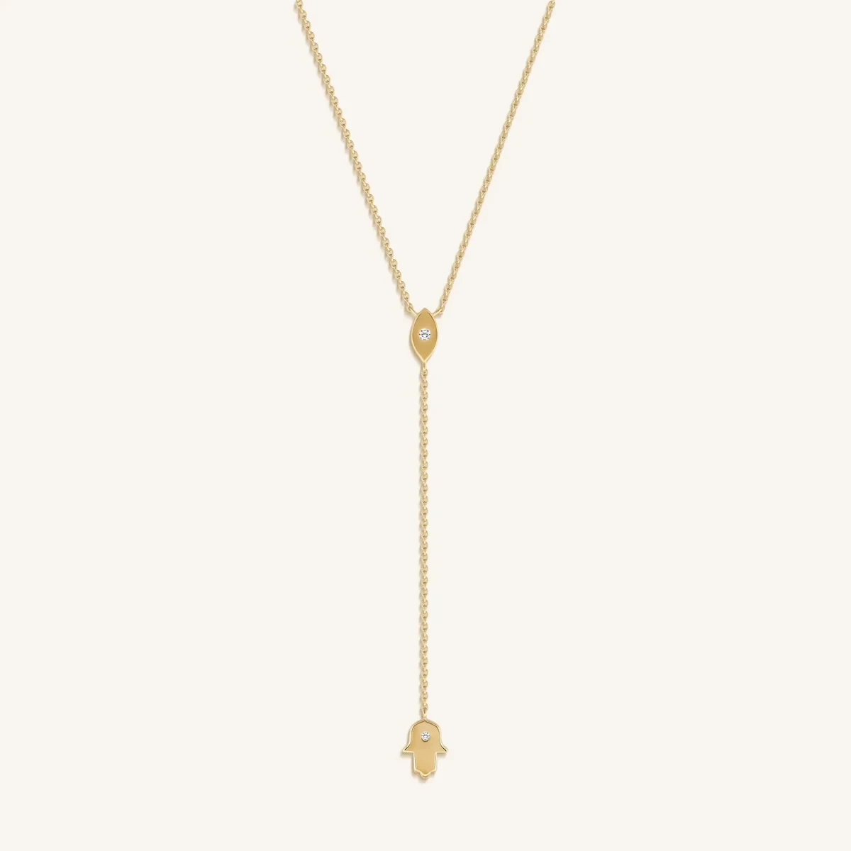Gracious Guardian Gold Evil Eye & Hamsa Necklace
