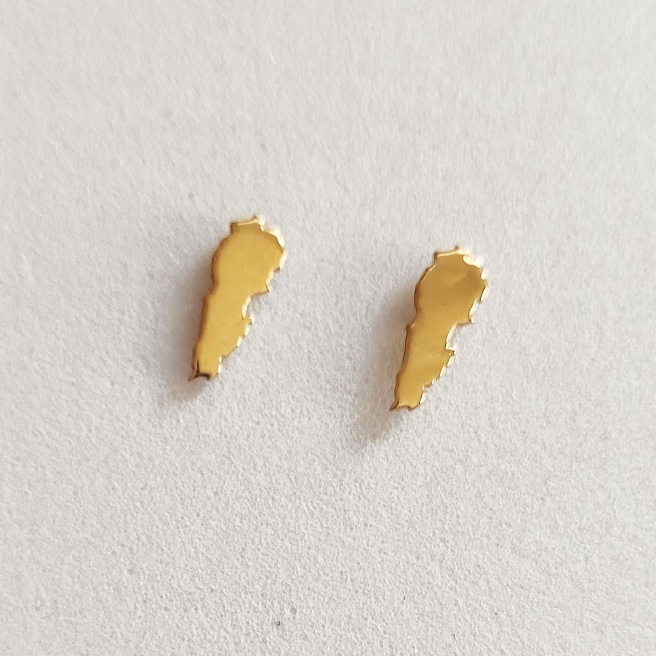 Map of Lebanon Stud Earrings