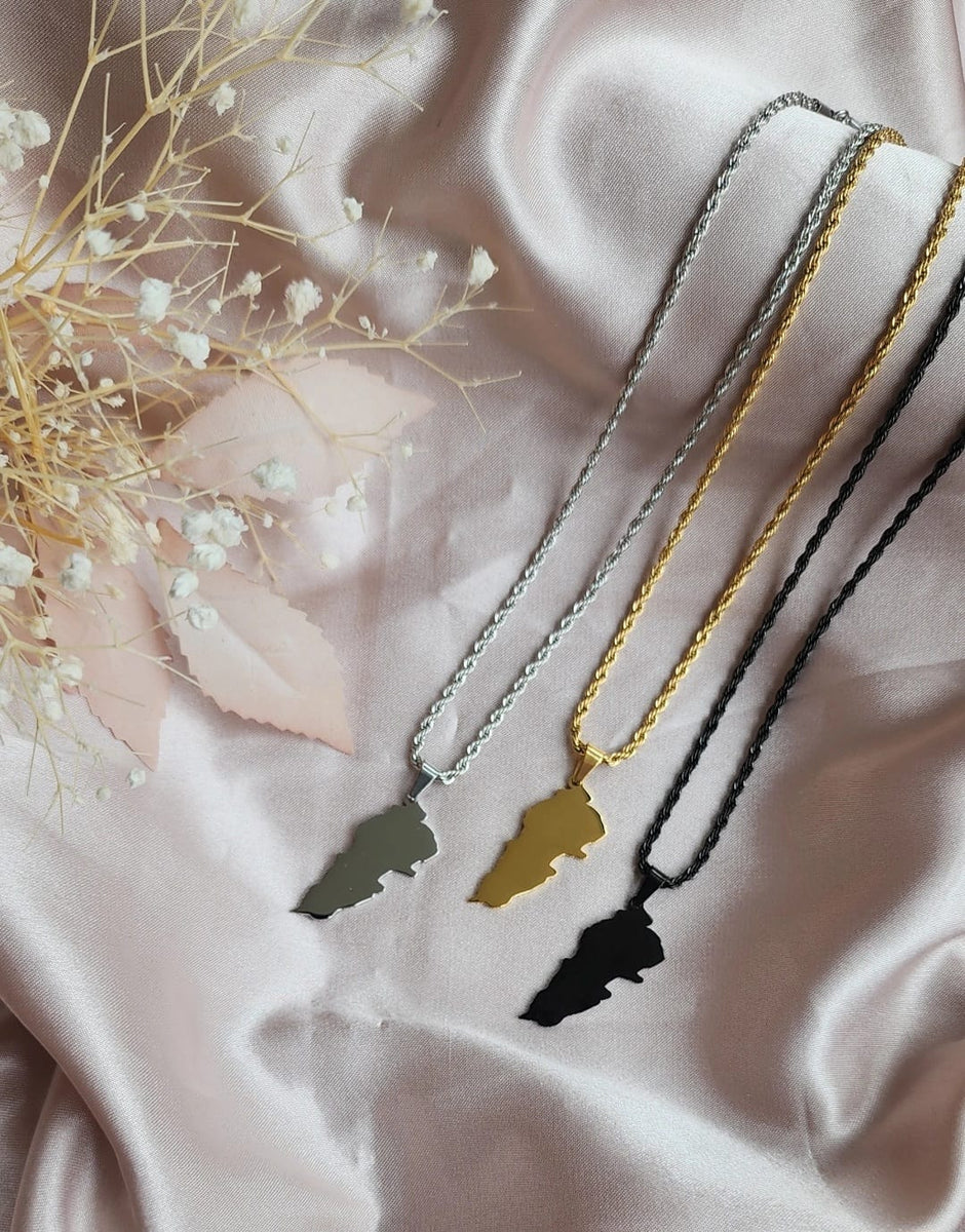 Lebanon Map Necklace