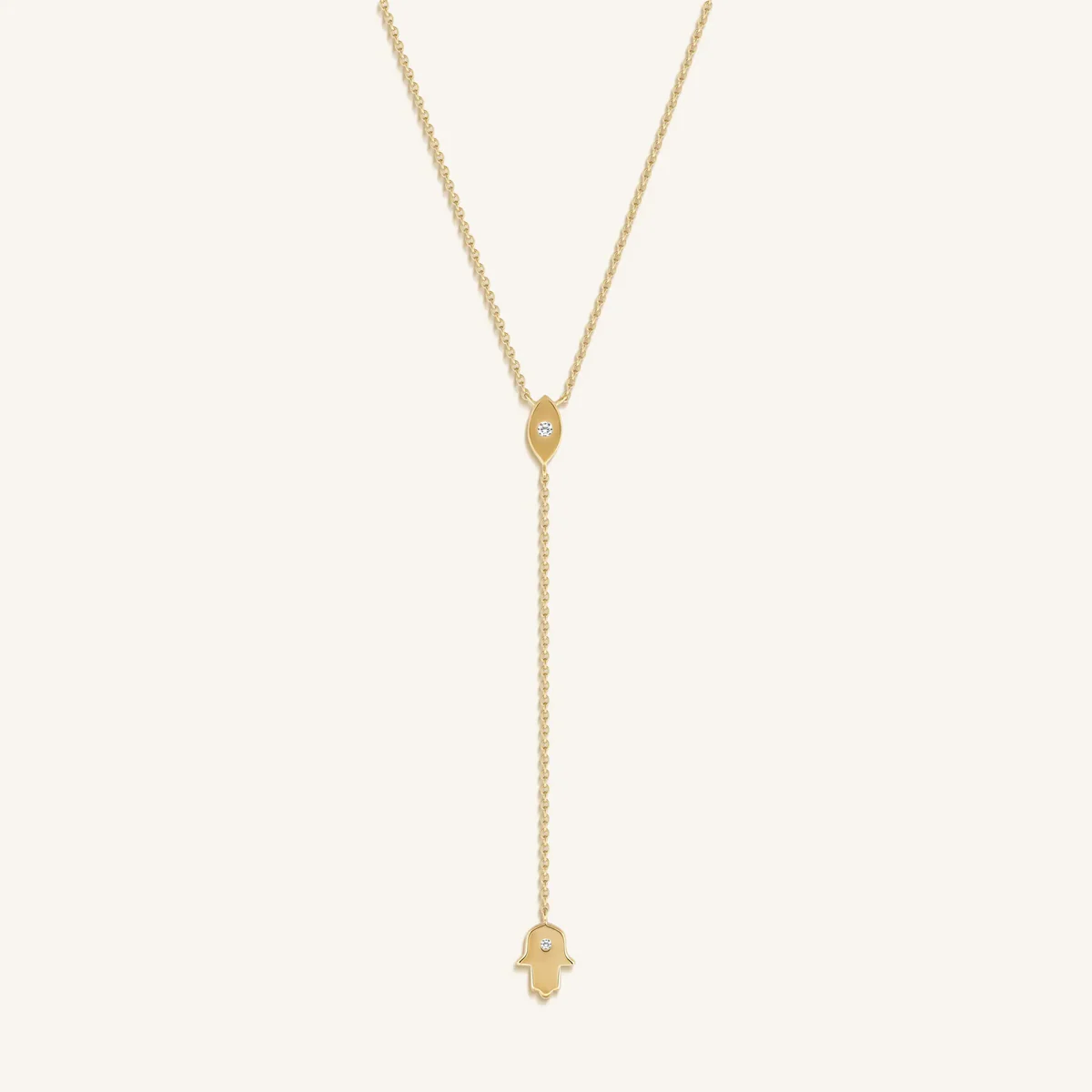 Gracious Guardian Gold Evil Eye & Hamsa Necklace